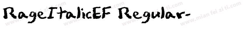 RageItalicEF Regular字体转换
